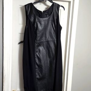 LaneBryant black dress with faux leather